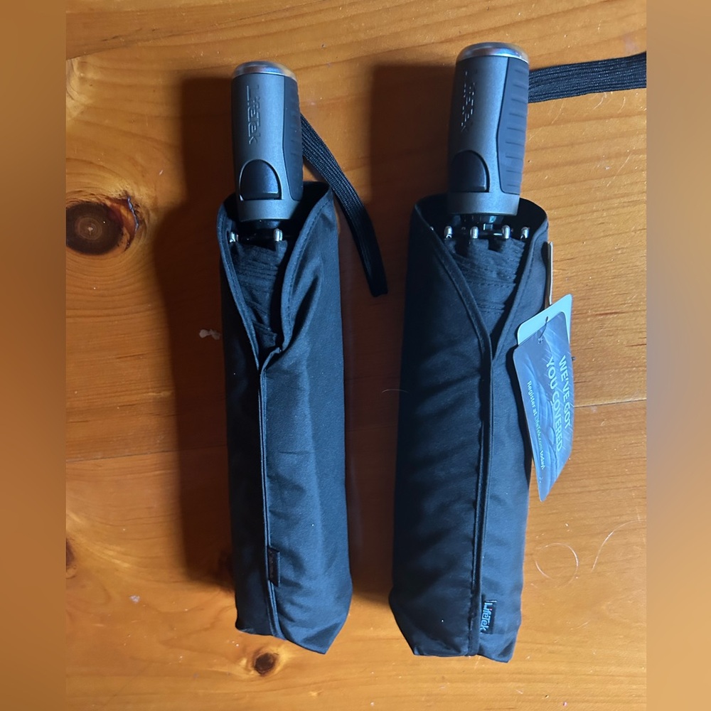 Black Lifetek Compact Umbrellas